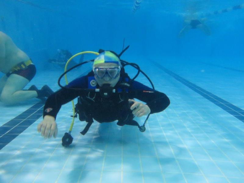 Testy nowego aparatu-zajęcia basenowe