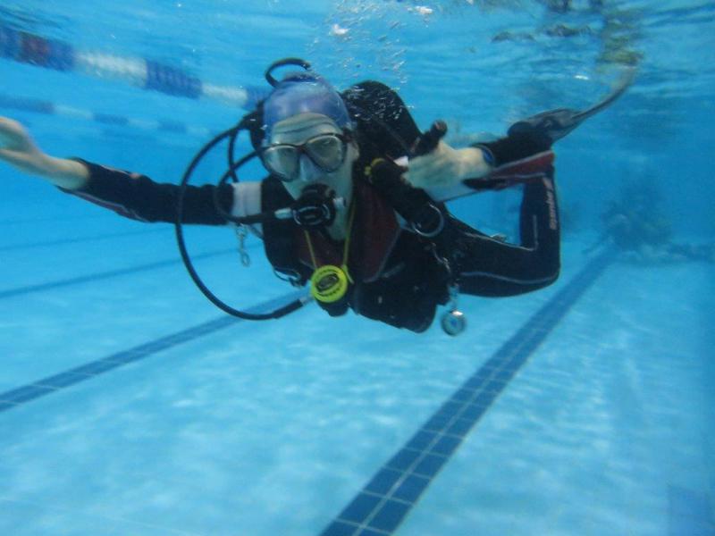 Testy nowego aparatu-zajęcia basenowe