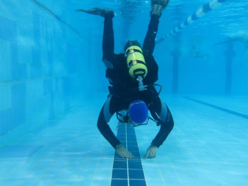 Testy nowego aparatu-zajęcia basenowe