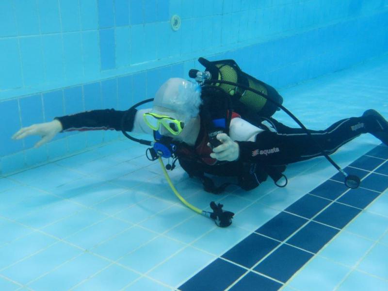 Testy nowego aparatu-zajęcia basenowe