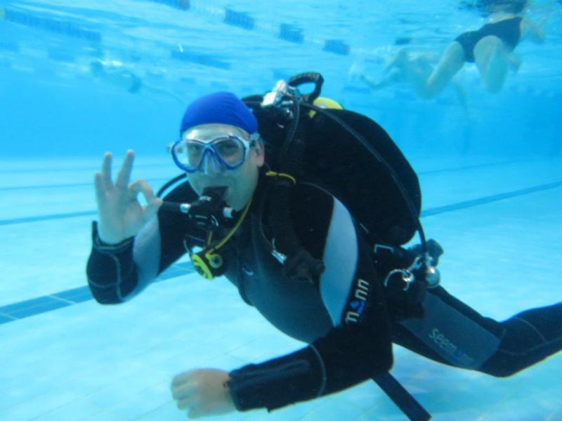 Testy nowego aparatu-zajęcia basenowe