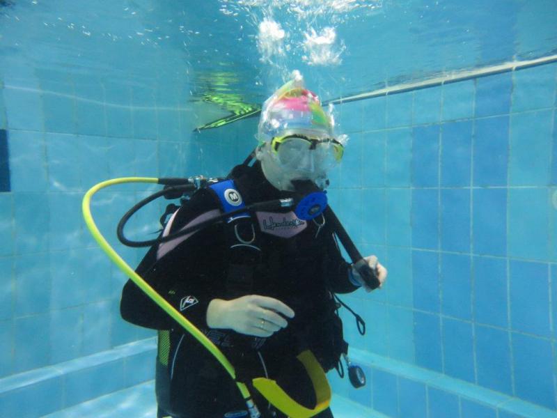 Testy nowego aparatu-zajęcia basenowe