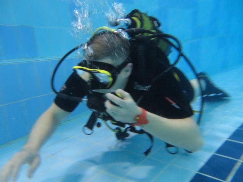 Testy nowego aparatu-zajęcia basenowe