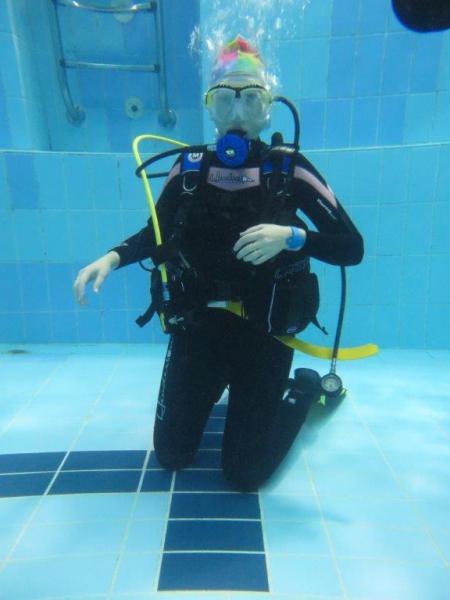 Testy nowego aparatu-zajęcia basenowe