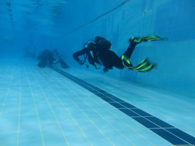 Testy nowego aparatu-zajęcia basenowe