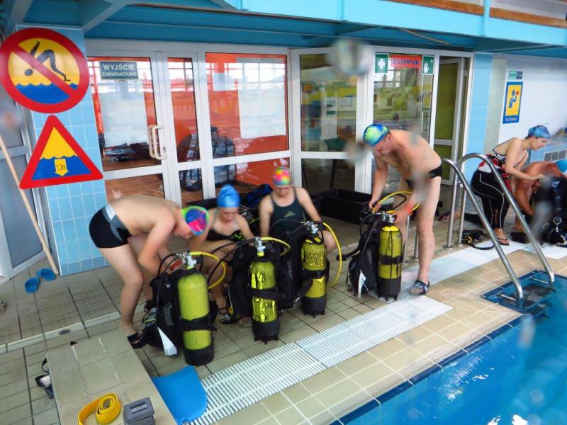 Testy nowego aparatu-zajęcia basenowe