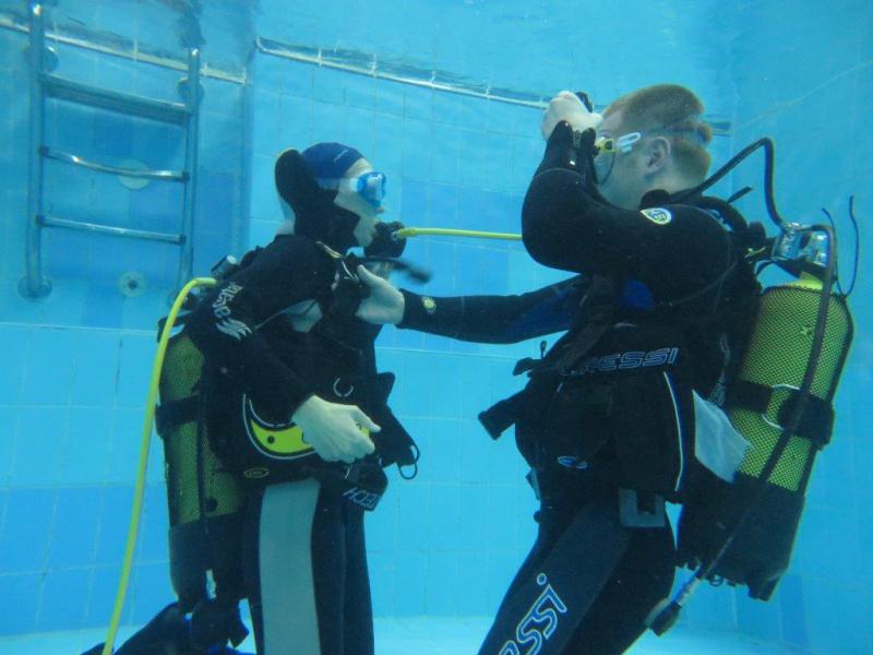 Testy nowego aparatu-zajęcia basenowe