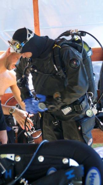 Zabezpieczenie Pikniku Lotniczego przez nurków z Moby Dicka