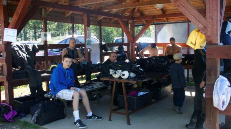 Zabezpieczenie Pikniku Lotniczego przez nurków z Moby Dicka