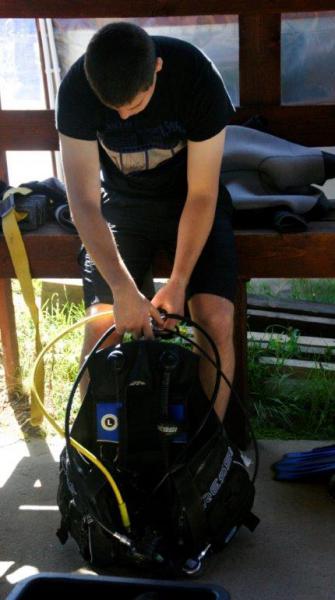 Zabezpieczenie Pikniku Lotniczego przez nurków z Moby Dicka