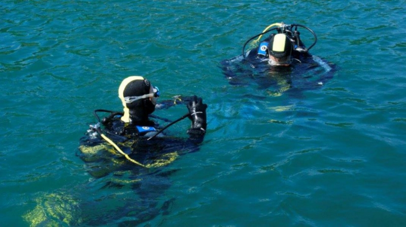 Zabezpieczenie Pikniku Lotniczego przez nurków z Moby Dicka