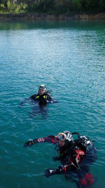 Zabezpieczenie Pikniku Lotniczego przez nurków z Moby Dicka